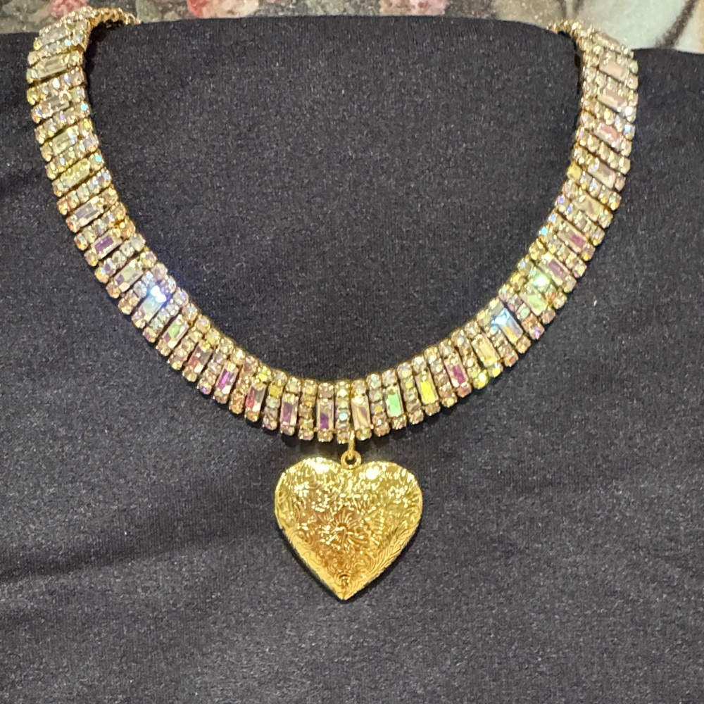 Vanessa Mooney Gold Chain Locket Choker Necklace